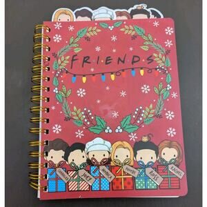 Friends TV Show Journal Page Spiral Notebook Christmas Stockings Gift Holiday